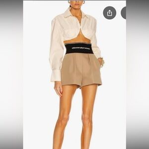 Alexander Wang Tan High Waist Shorts